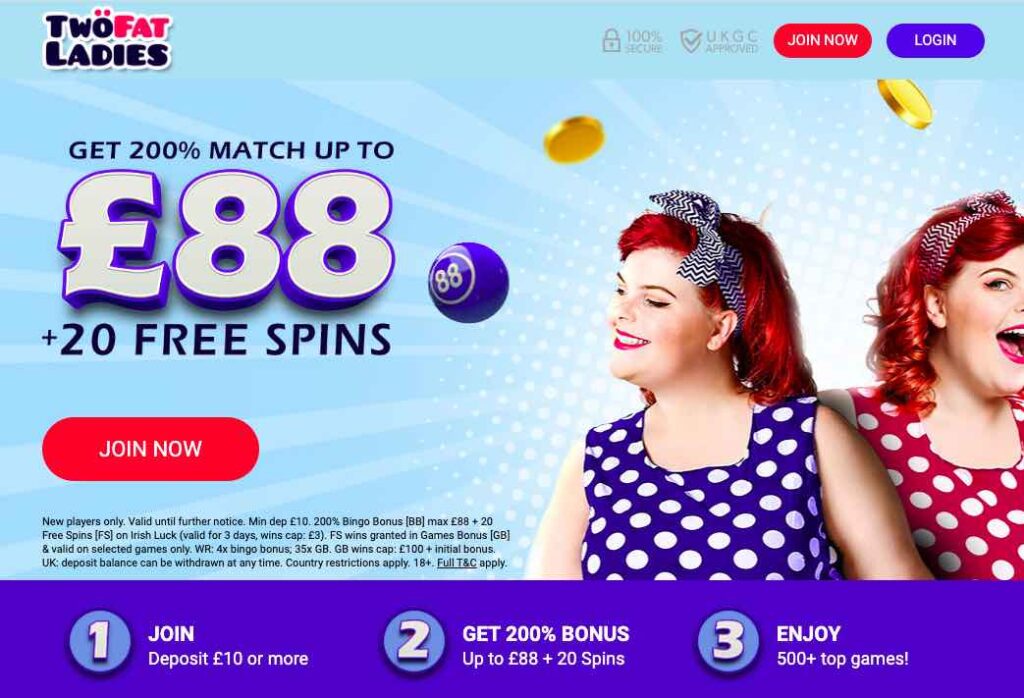 Two Fat Ladies Welcome Bonus