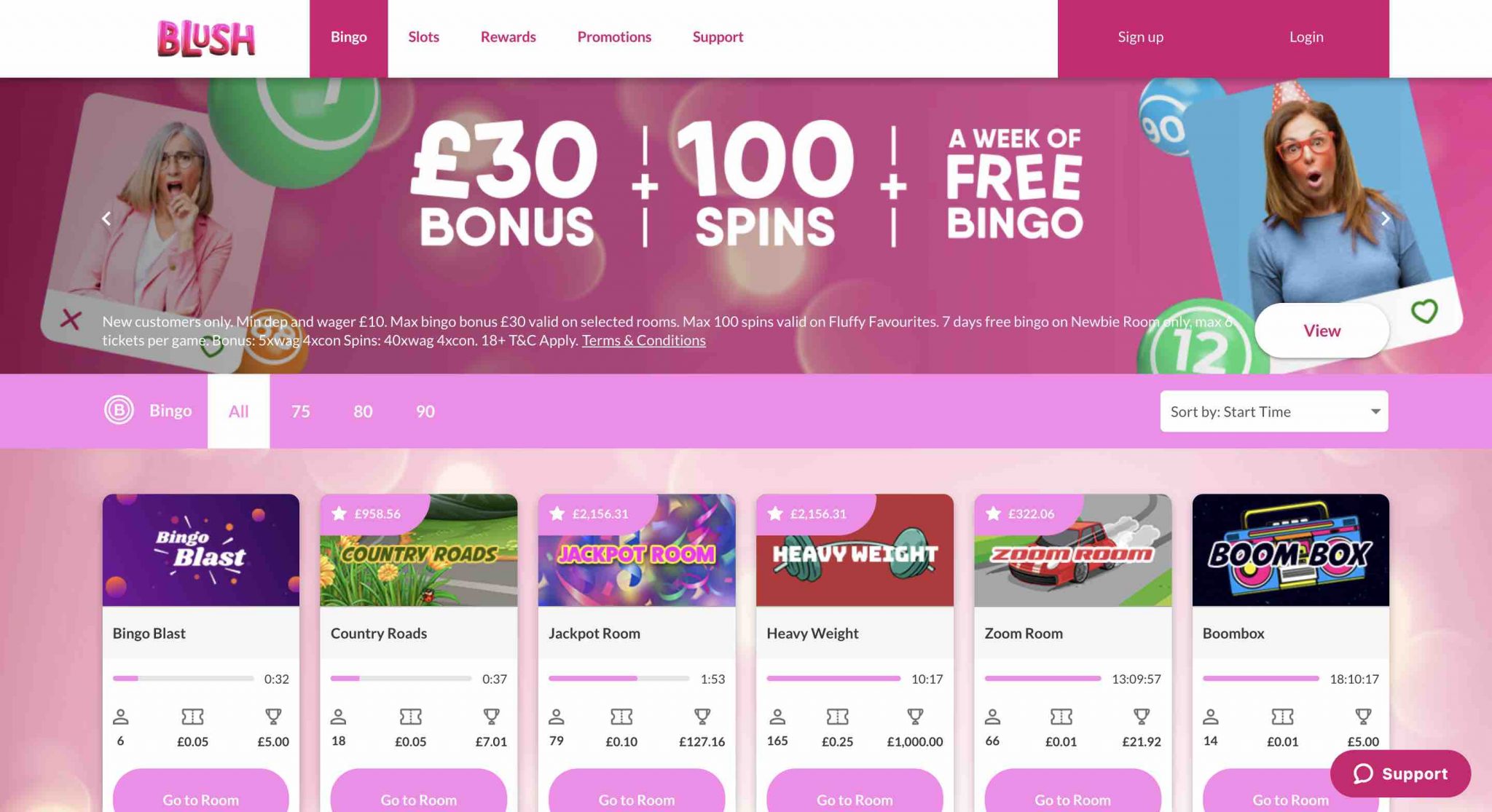 Looking for Blush Bingo? Site Closed October 2022
