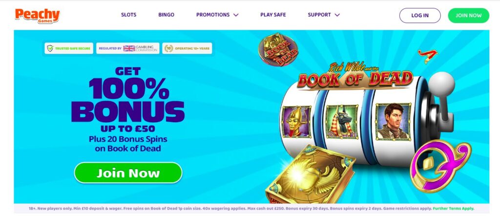 Peachy Games Welcome Offer