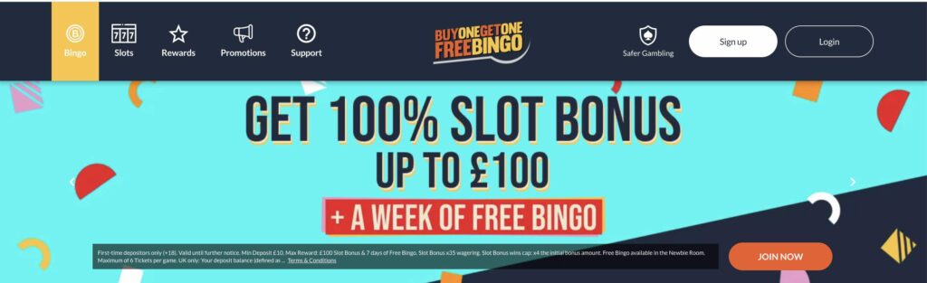 BOGOF Bingo Welcome Offer