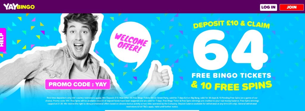 YAY-Bingo-Homepage