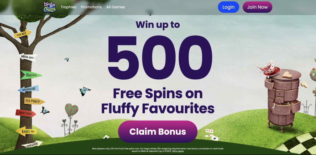 Bingo Crazy Homepage