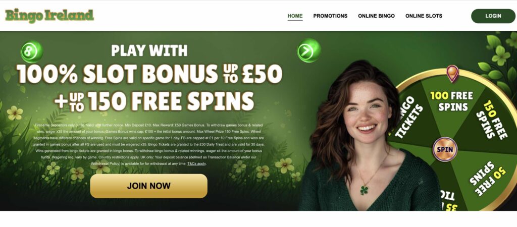 Bingo Ireland Homepage