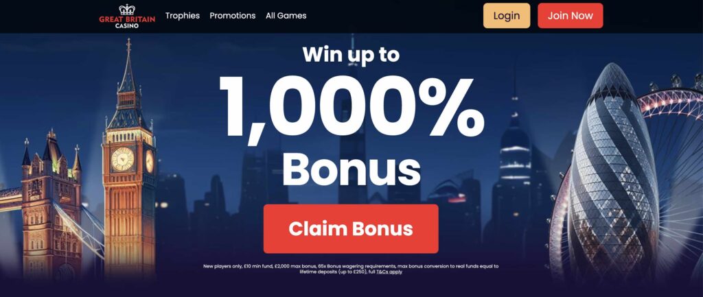 Great Britain Casino Welcome Offer