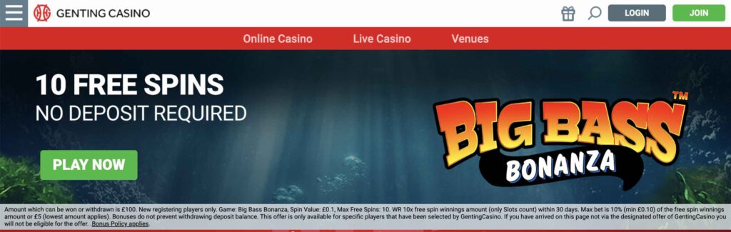 Genting Casino Welcome Offer