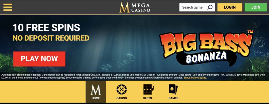 Mega Casino Welcome Offer