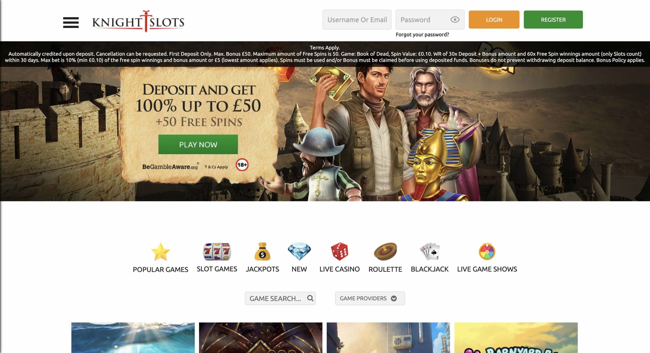 KnightSlots review with welcome bonus