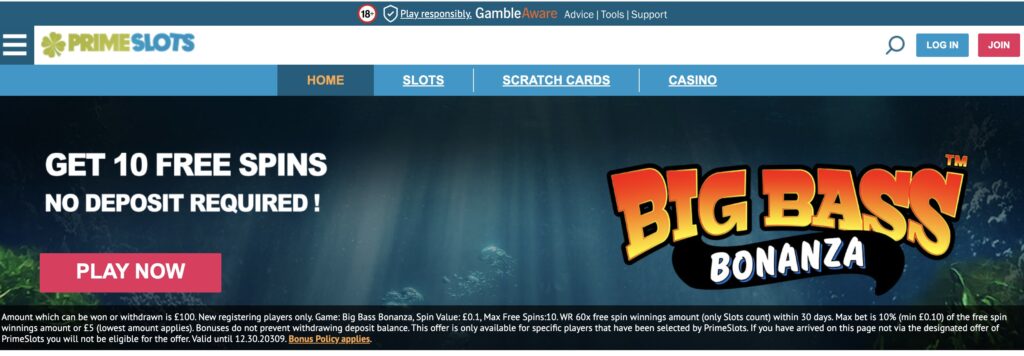 Prime Slots Welcome Offer