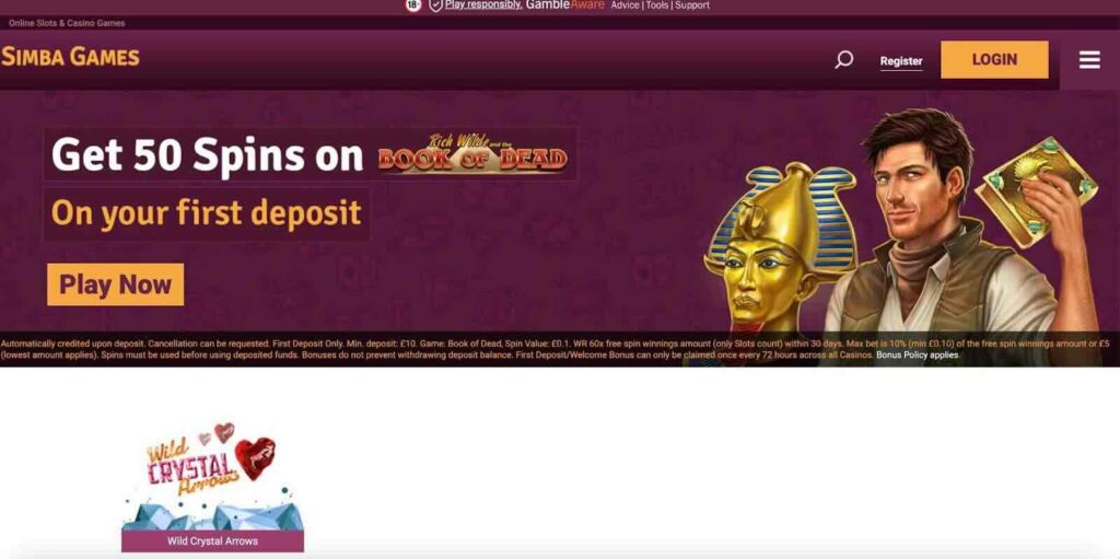 Simba Games Homepage